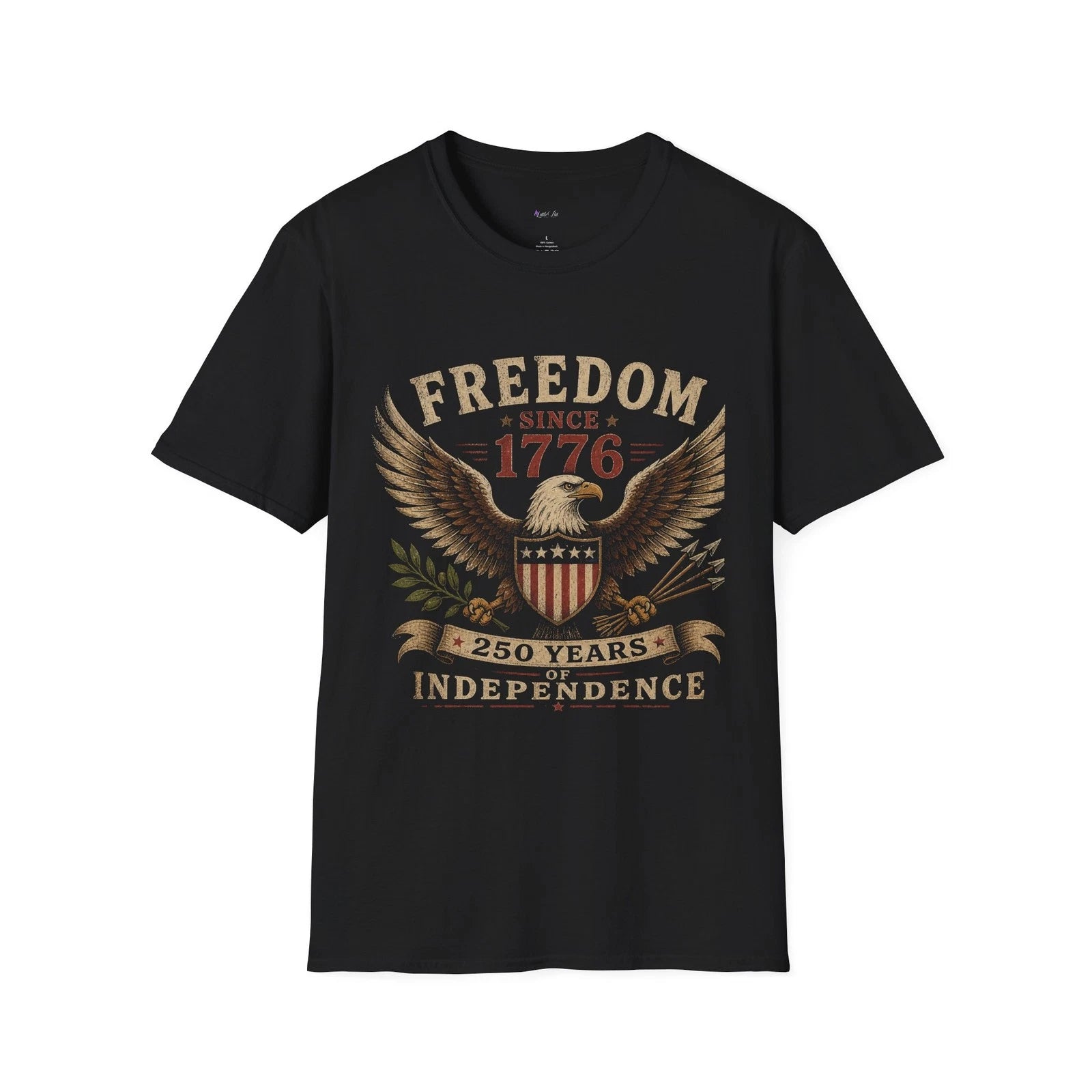 Freedom Since 1776 Eagle Shield T-Shirt | Independence 250 Years