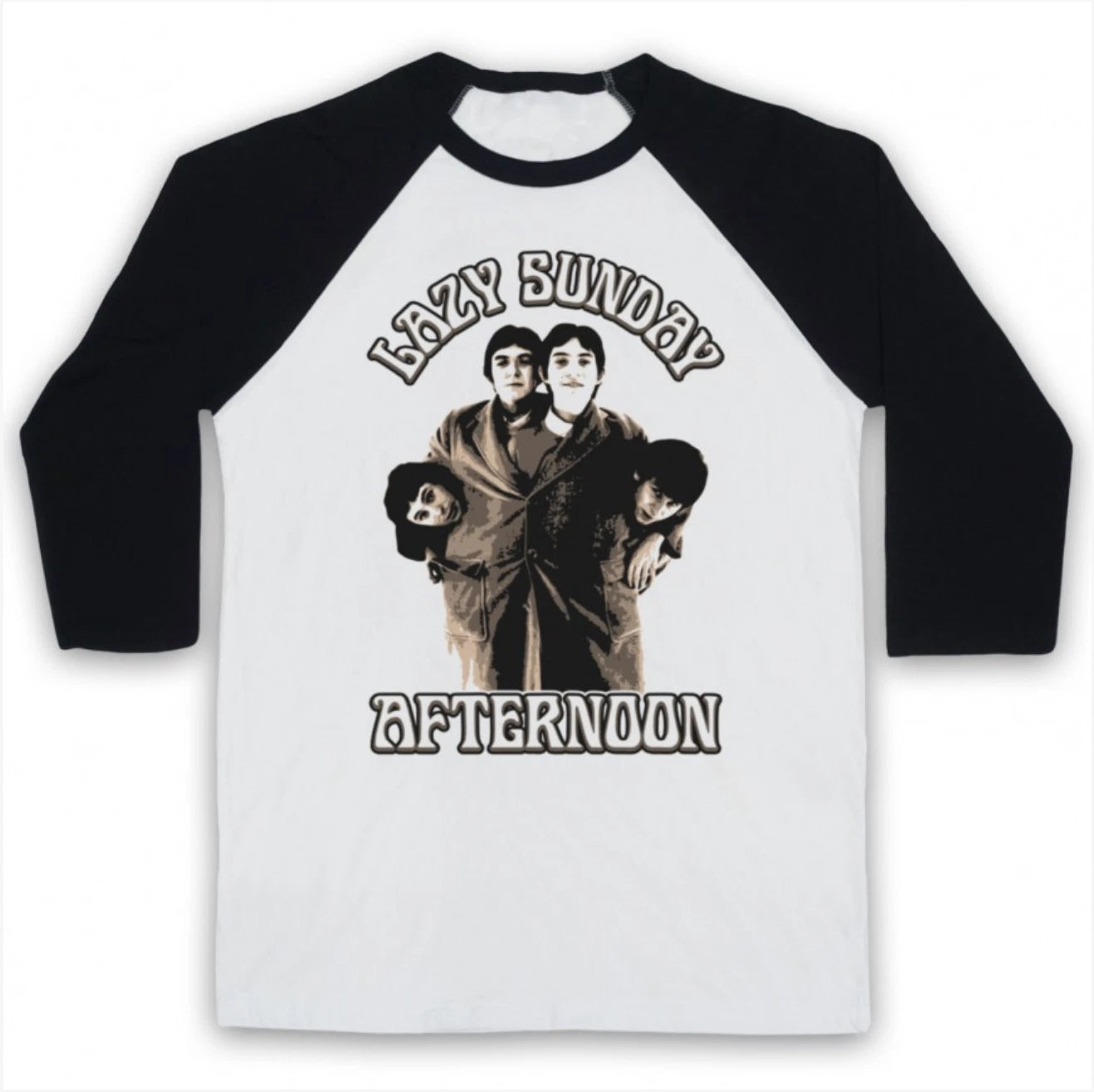 Lazy Sunday the Small Faces Classic Rock Pop 3/4 Sleeve Baseball Tee T-Shirt