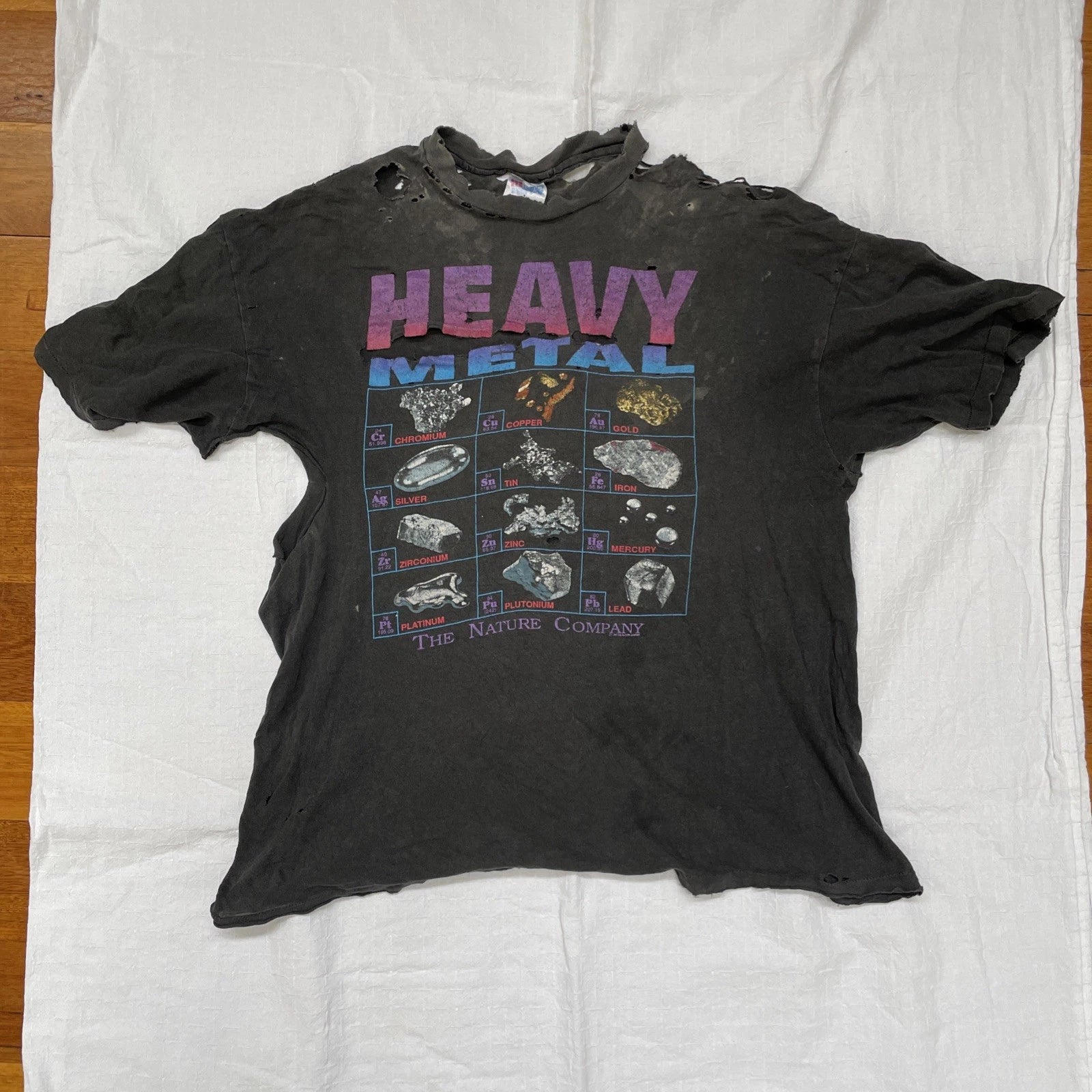 HEAVY METAL Distressed Vintage 90s T Shirt L