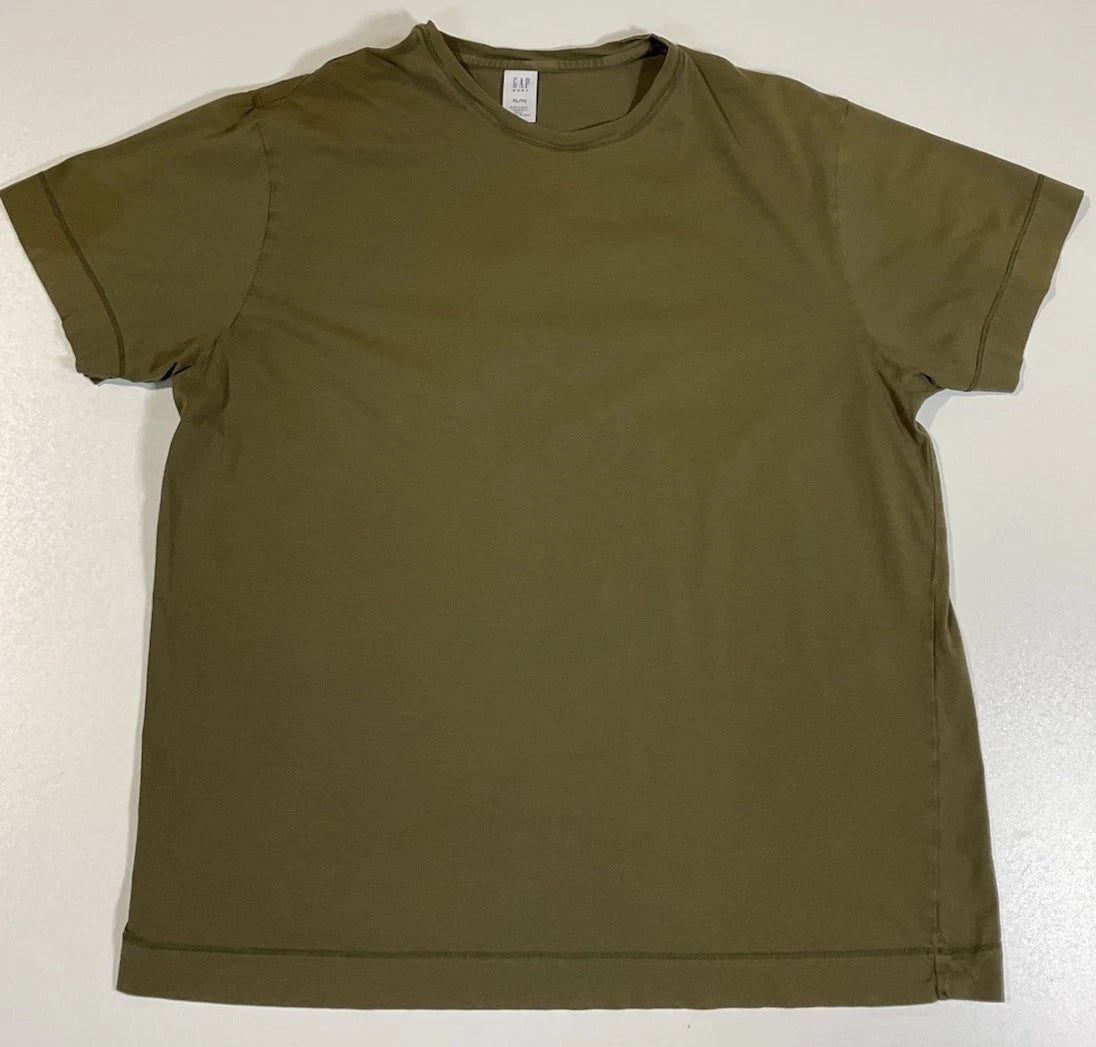 Vintage GAP Blank Olive T Shirt Sz L/XL Grunge Thin Y2K
