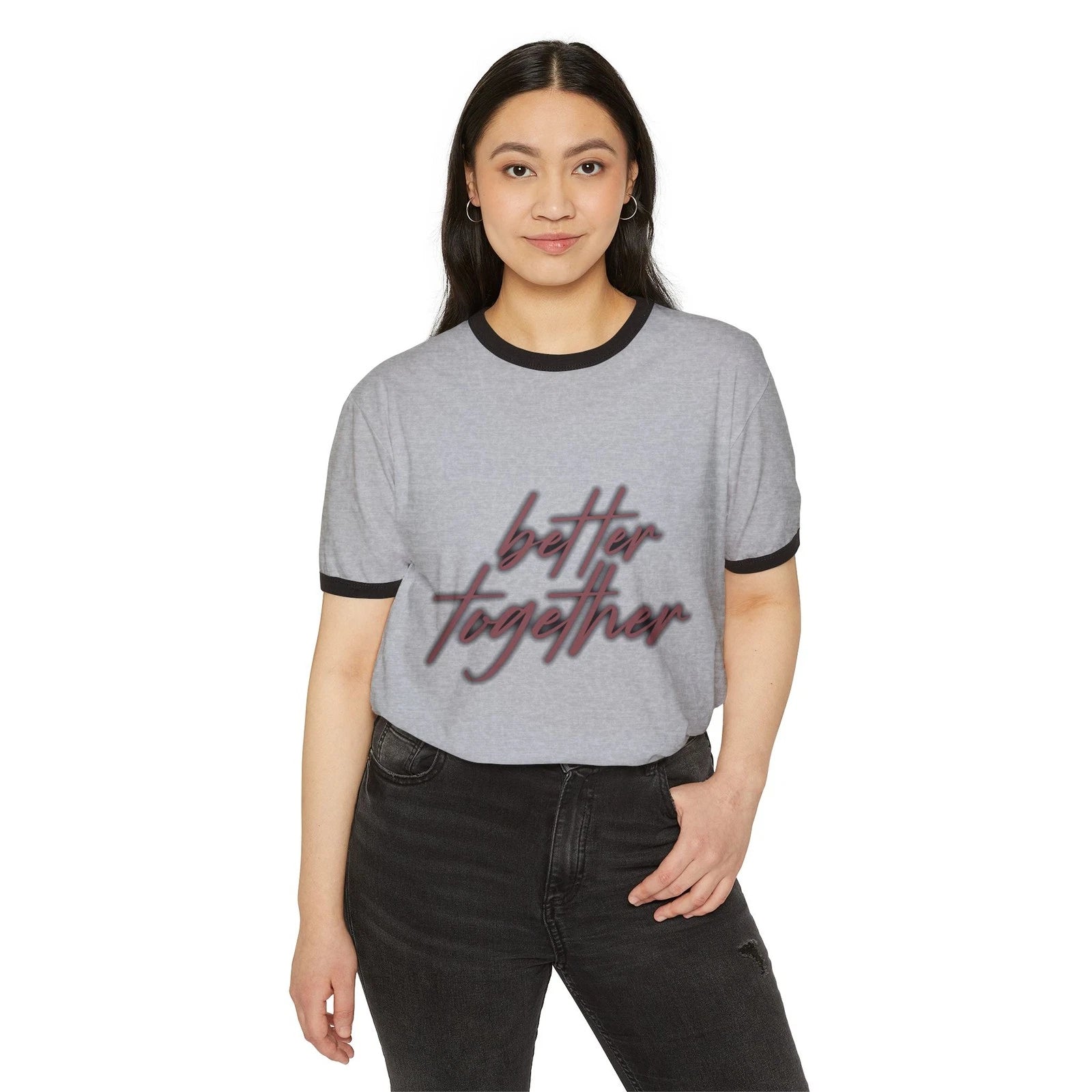 better together T-Shirt | Ringer Tee, Script Typography