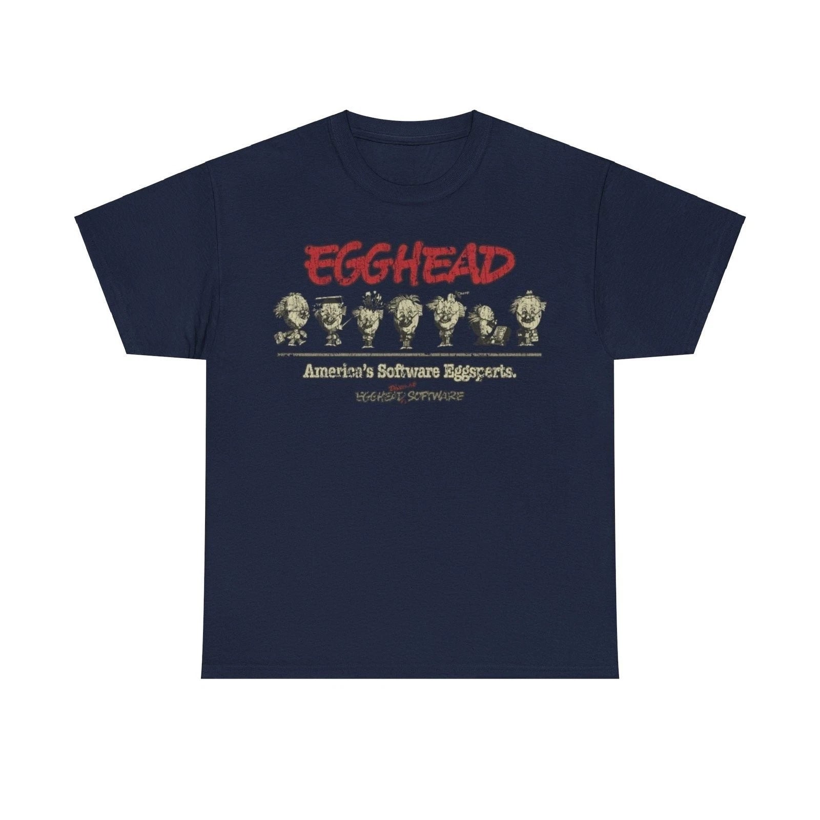 Egghead Software 1984 Electronics Store Distressed Print T-shirt