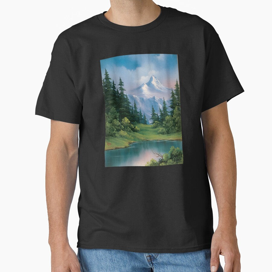 Bob Ross Mountain Serenity Black by Bob Ross Official Merch Shop