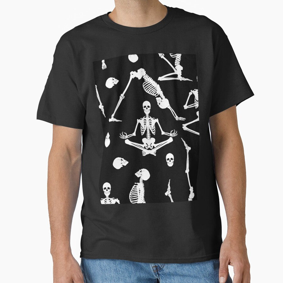 yoga skeletons bones anatomy skull creepy by Gossip Rag