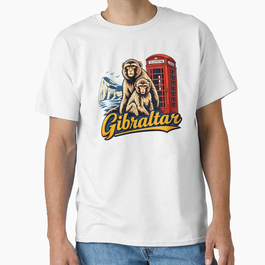 Gibraltar Monkeys Rock Coastal Travel Graphic by JackCurtis1991