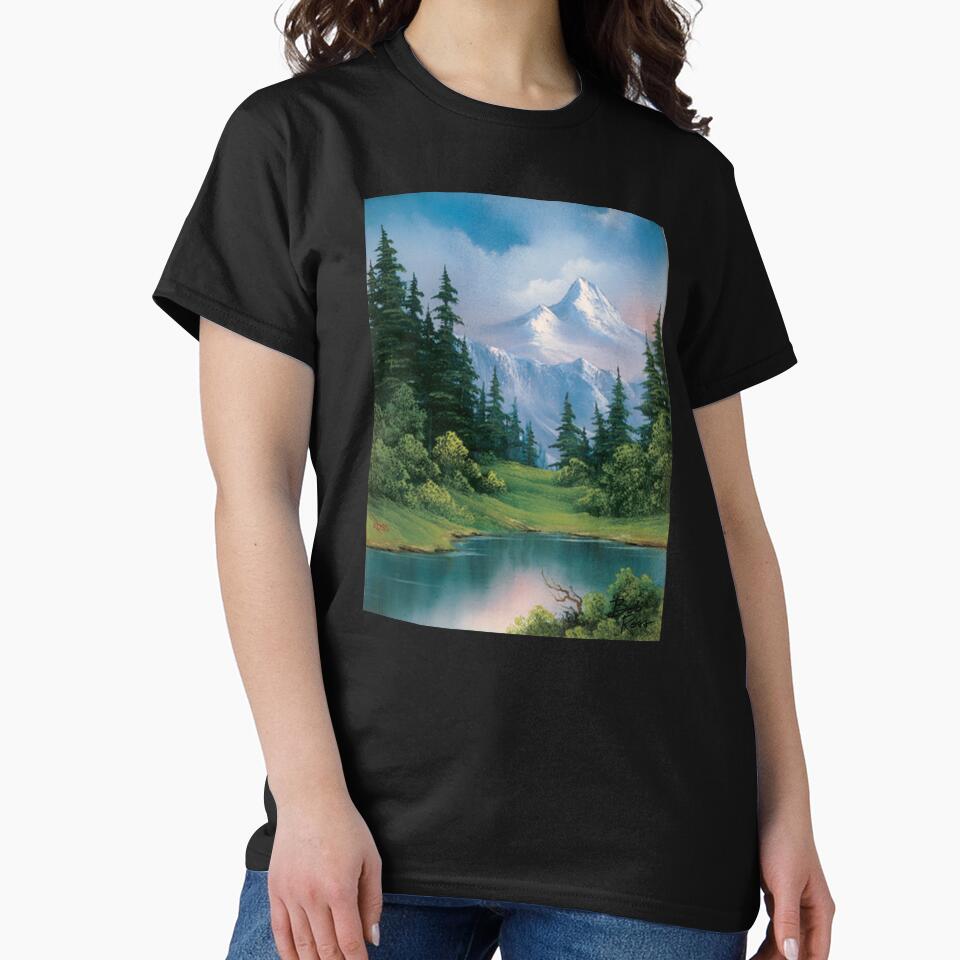 Bob Ross Mountain Serenity Black by Bob Ross Official Merch Shop