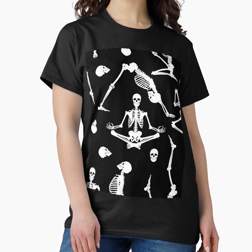 yoga skeletons bones anatomy skull creepy by Gossip Rag