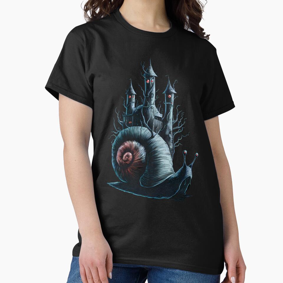 Snail Castle by Funny Vintage Stickers And T-Shirts
