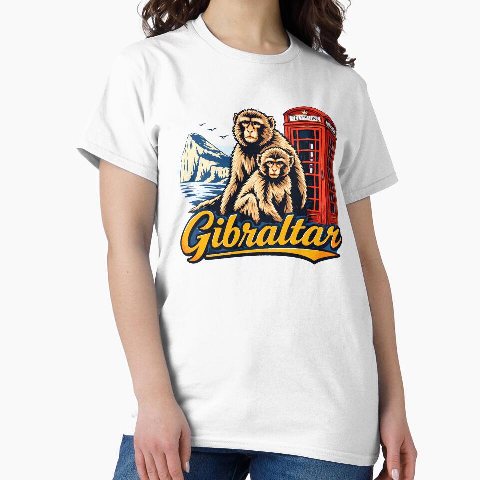 Gibraltar Monkeys Rock Coastal Travel Graphic by JackCurtis1991