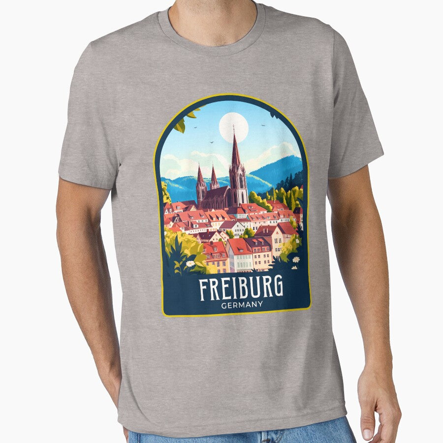 Freiburg Vintage Travel Illustration by HomeLivingCo