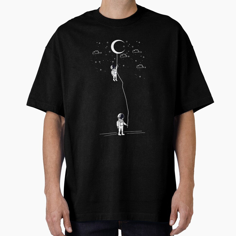 Astronaut climbing moon by bestshirtdesign