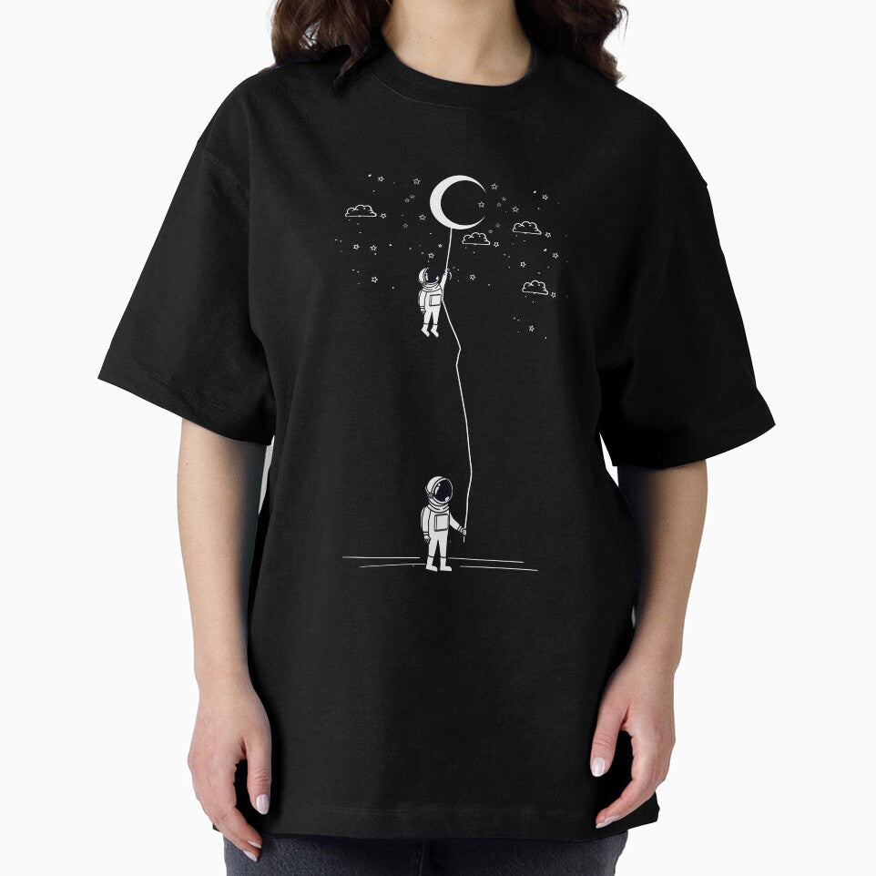 Astronaut climbing moon by bestshirtdesign